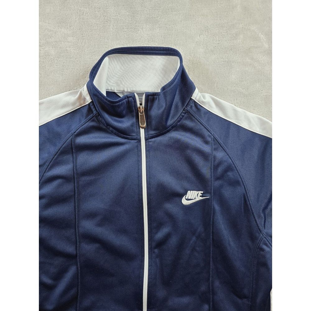 Vintage Nike Full Zip Jacket Size Medium Blue White Stripe Track‎ Y2K *Read - Picture 2 of 16